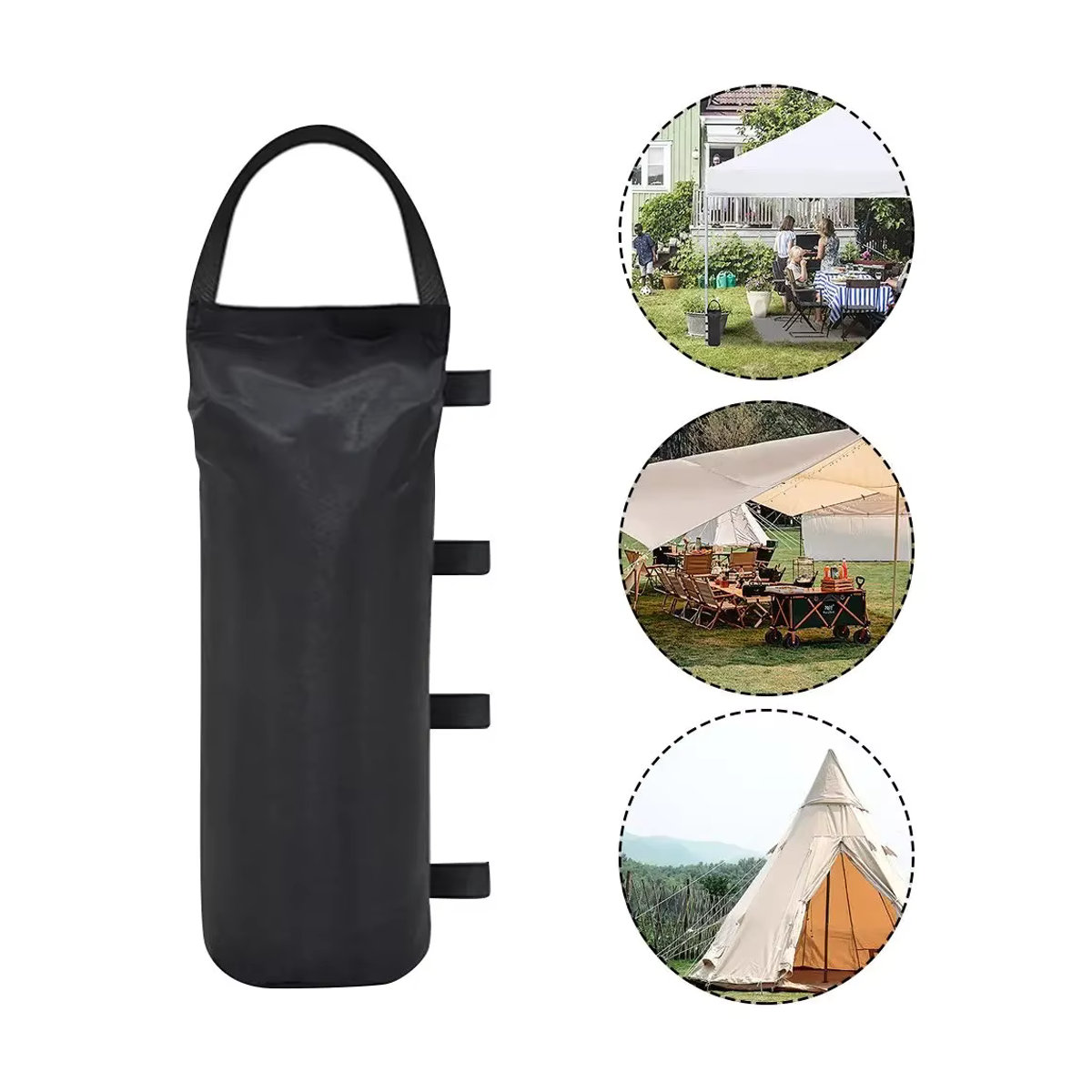 4er-Set Camping Zelt Sandsäcke aus wasserdichtem 600D Oxford Stoff zur Befestigung von Pavillons und Outdoor-Zelten - Bild 3
