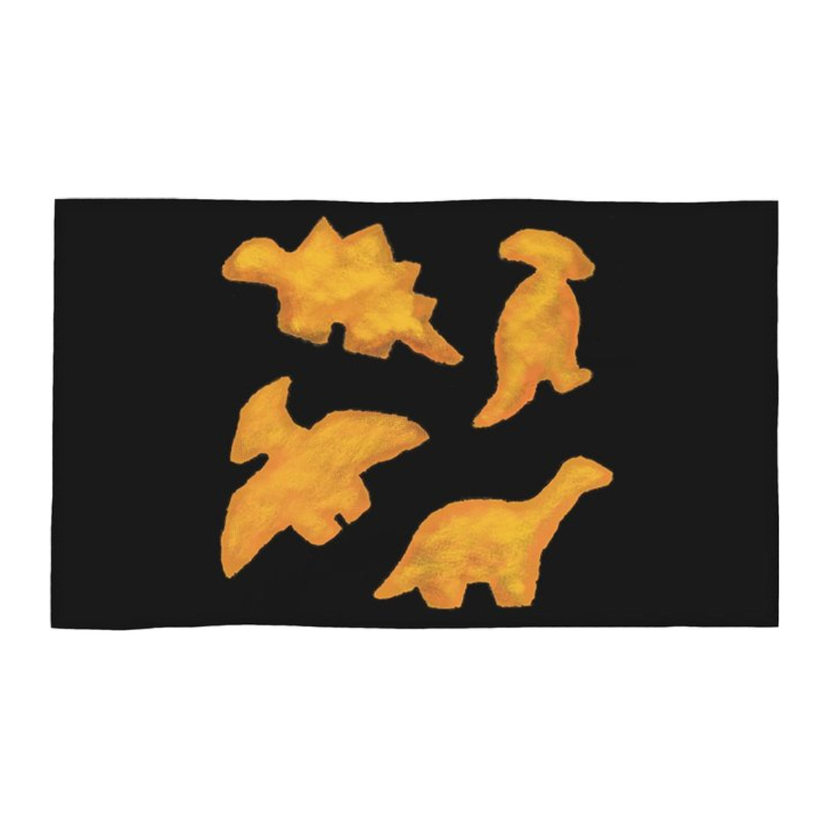 4er-Set Dino-Nuggets Gesichtstücher aus Baumwolle, weiß, B: 40 cm, H: 60 cm - Bild 1