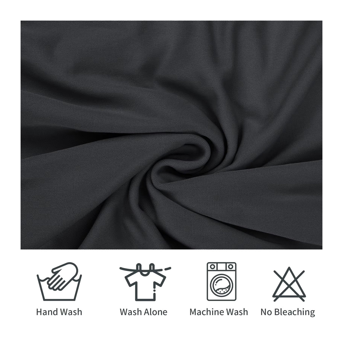 4er-Set elastische Stretch-Stuhlbezüge für Esszimmerstühle in Schwarz zur Dekoration und zum Schutz - Bild 4