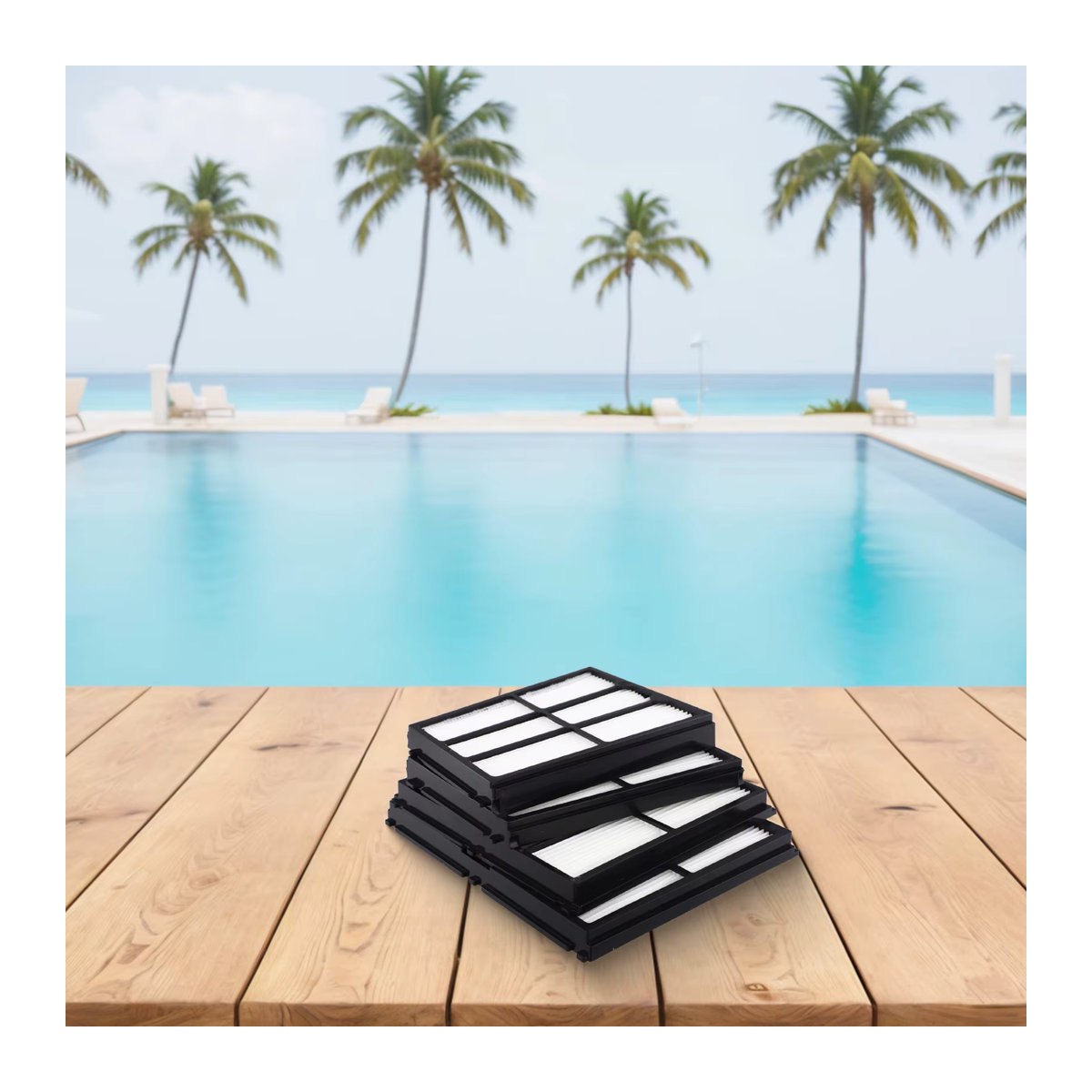 4er-Set Ersatzfilter-Panels 9991467-R4 aus ABS für Aktive 20 und Explorer E30 Poolroboter - Bild 2