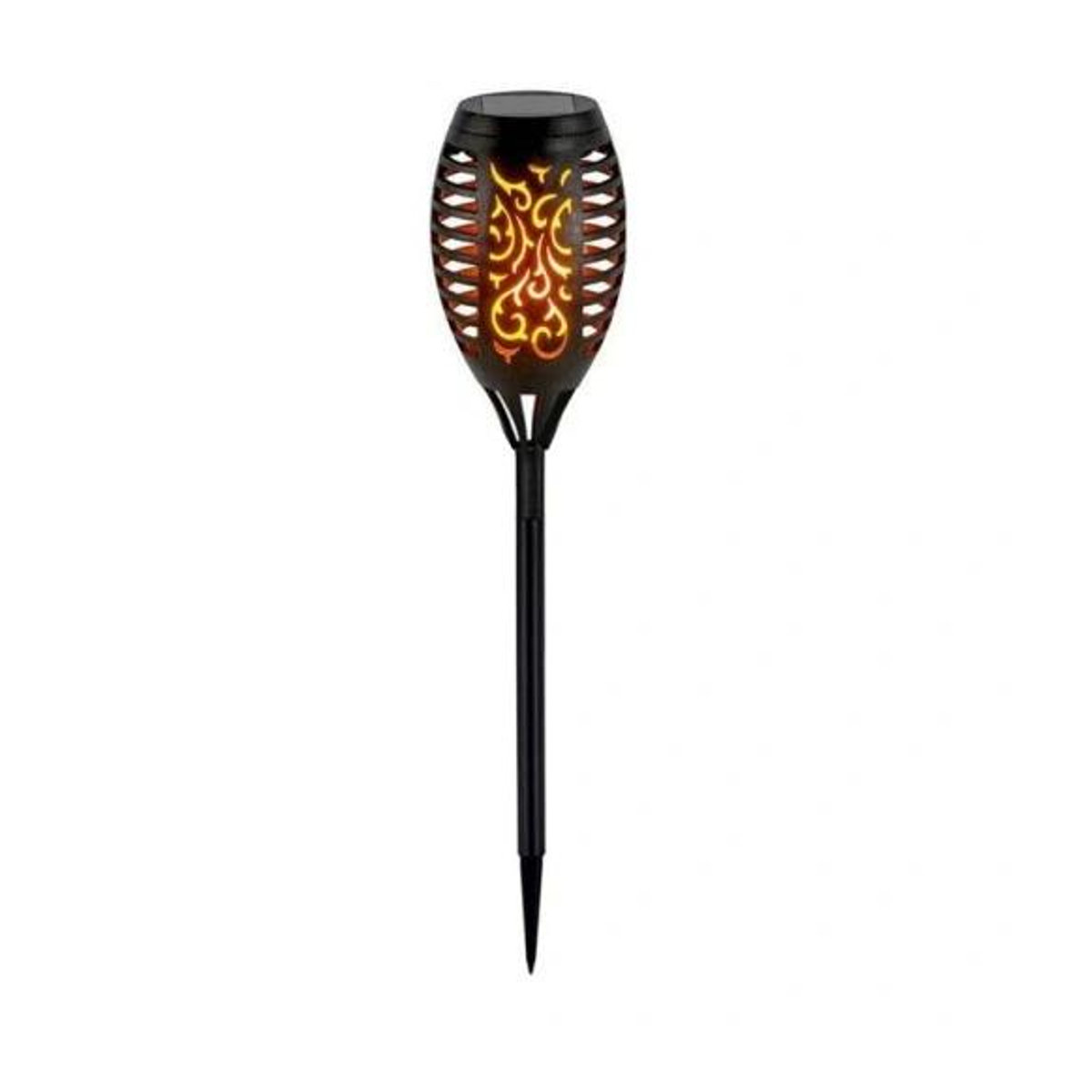 4er Set Solarlampen LED Einsteck-Laternen mit Flammen-Effekt, Höhe: 78 cm, Breite: 12 cm - Bild 3