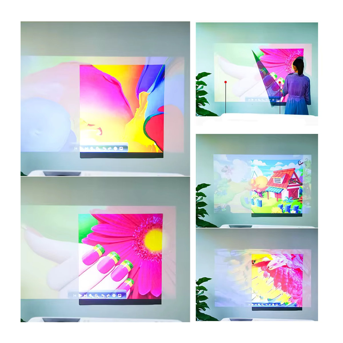 4K High-Definition Faltbarer Anti-Licht Projektor Vorhang aus Metall für Zuhause in 16:9 Format - Bild 3