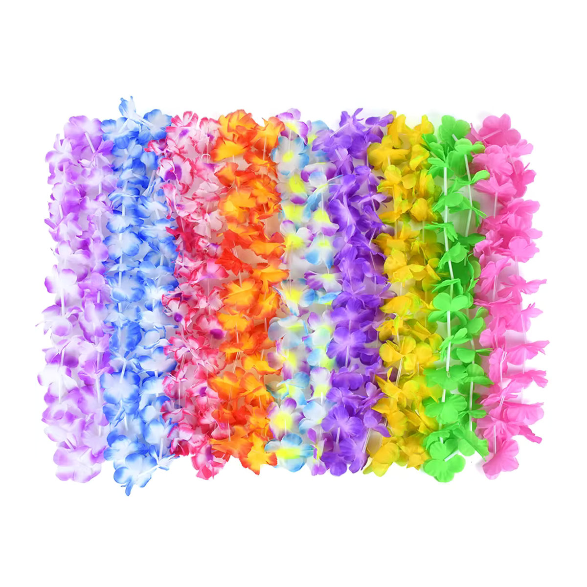 5/10 Stück Künstliche Hawaiianische Blumen Girlanden Lei Zubehör in Multicolor von ZQNYCY für Sommer, Luau, Geburtstag, Party und Hochzeit - Bild 2