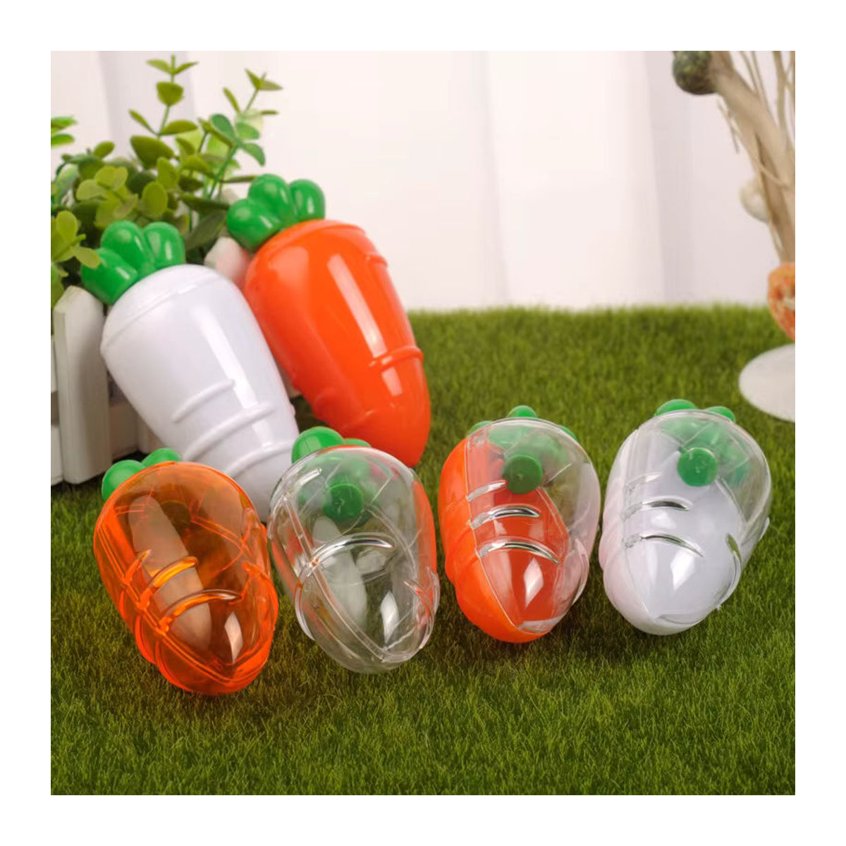 5 Stück joy-enlife Ostern Karotten Süßigkeitenboxen aus Kunststoff in Orange für Kinder und Partydekoration - Bild 2