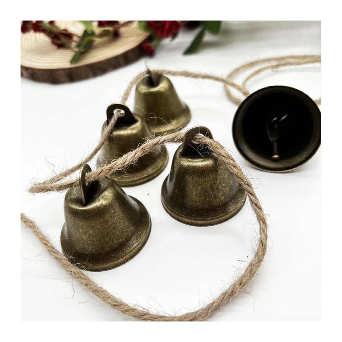 5 Stück Retro-Glocken-Ornamente für deinen Weihnachtsbaum als rustikale Vintage-Dekoration - Bild 1