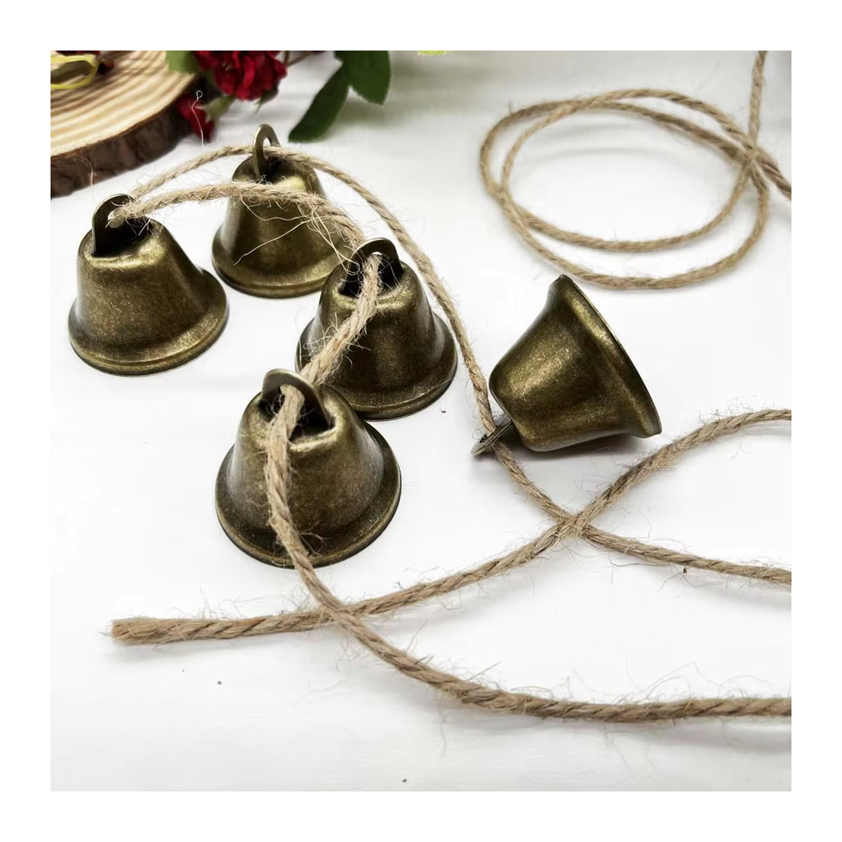 5 Stück Retro-Glocken-Ornamente für deinen Weihnachtsbaum als rustikale Vintage-Dekoration - Bild 3