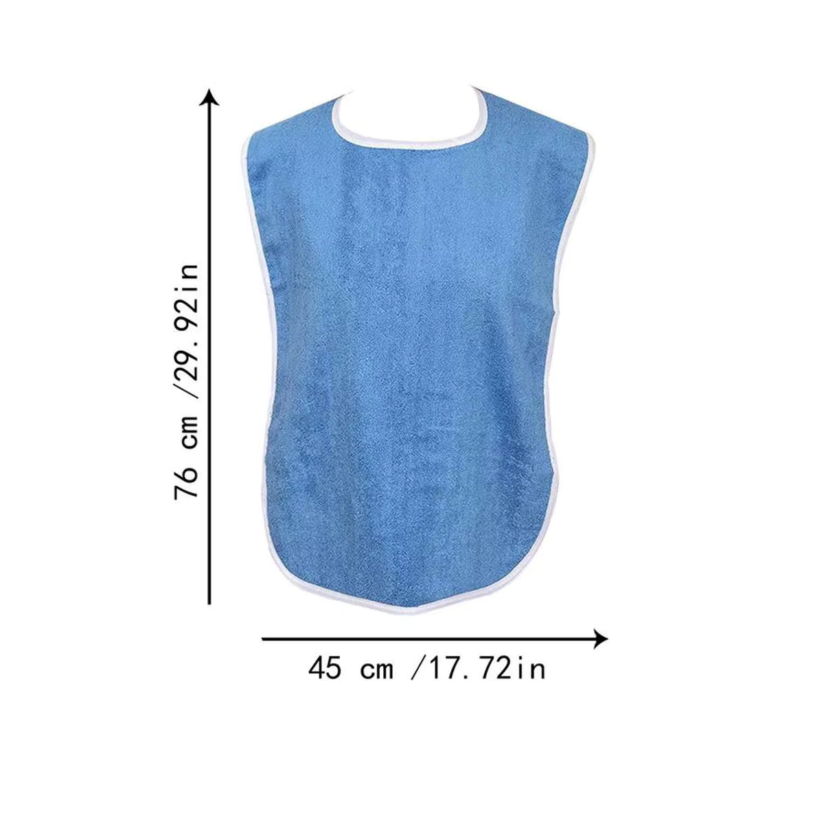 5-teiliges Frottee-Lätzchen Set für Erwachsene in Blau zum Kleidungsschutz für Damen und Herren - Bild 5