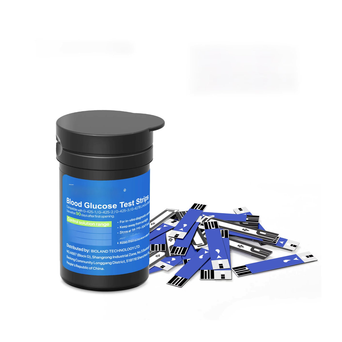 50 Stück Blutzucker-Teststreifen und Lanzetten in Blau für G-425-3, G-425-2, G-425-1 und G-427B Glucosemeter zur Blutentnahme - Bild 5