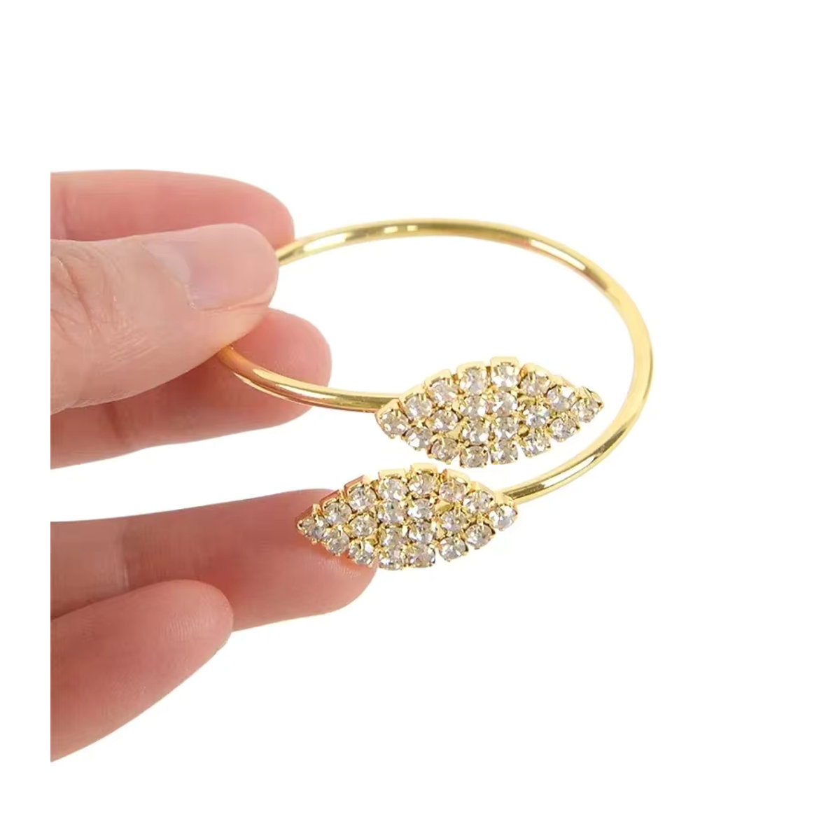 50 Stück elegante Serviettenringe in Blatt-Optik in Gold und Silber für Hochzeit und Geburtstag - Bild 4
