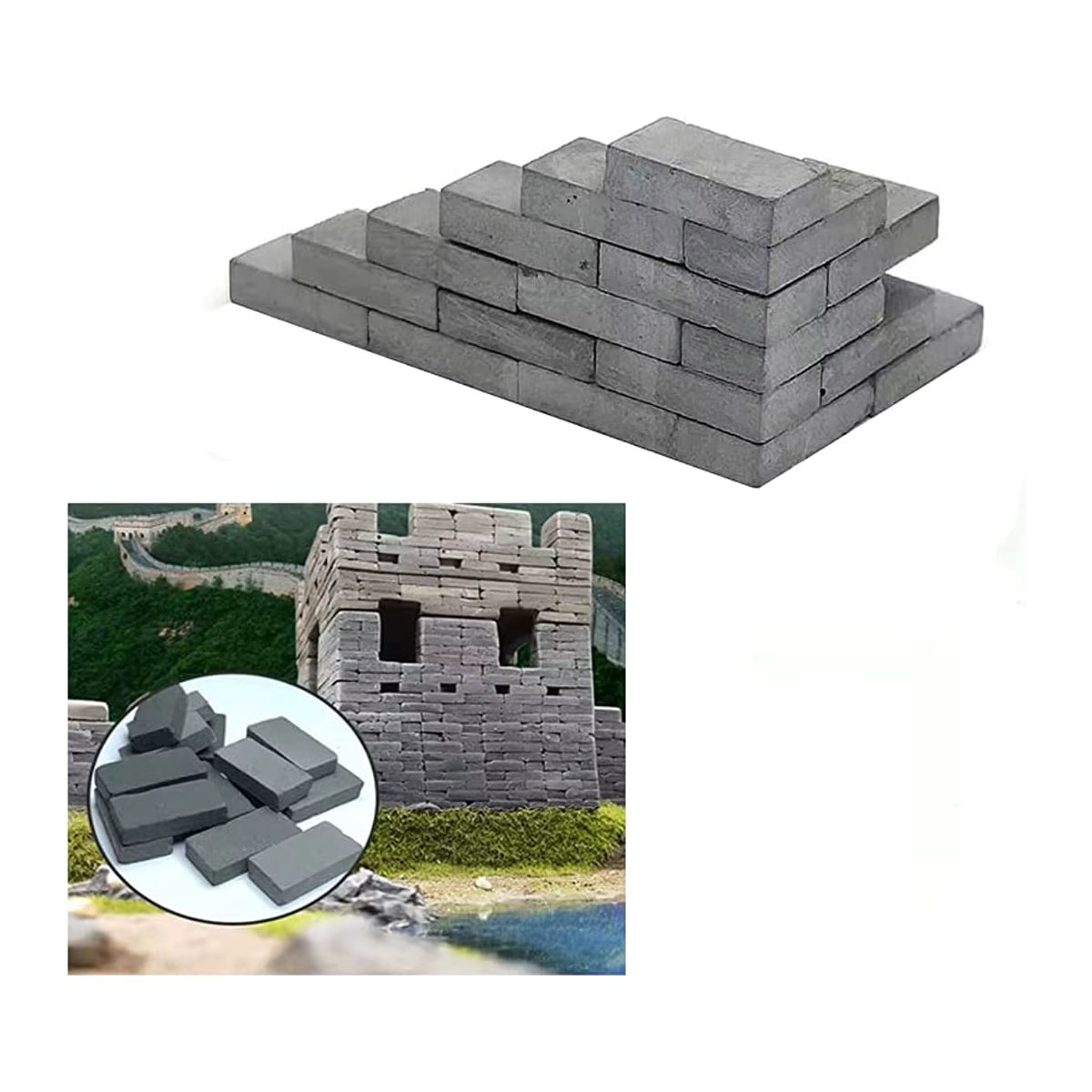 50 Stück graue Miniatursteine von XYTLEZONE für Puppenhäuser, Miniaturgärten und DIY-Modelle, unregelmäßige Form - Bild 5