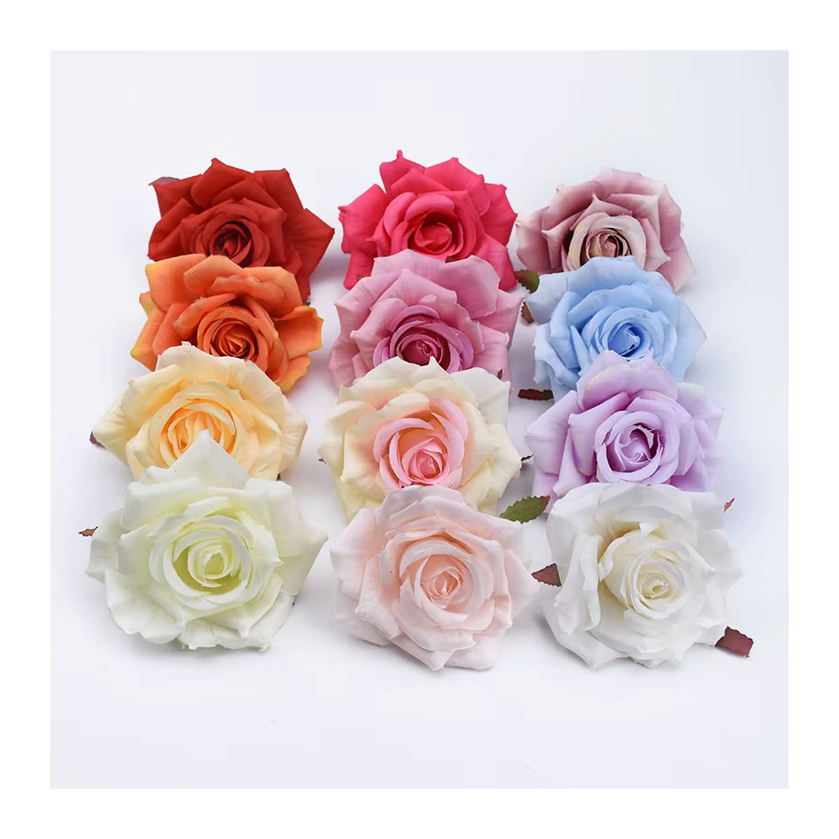 50 Stück künstliche Seidenrosen in Multicolor für Hochzeit und DIY-Dekoration von smr - Bild 1