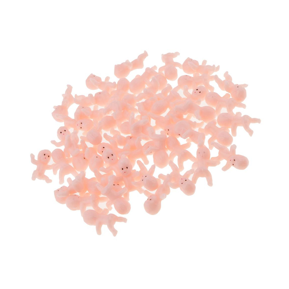 50er Set Mini Baby Puppen als Partydeko für Mitgiftbeutel, Rosa, B/T/H: 2,5 x 1,7 x 0,8 cm - Bild 3