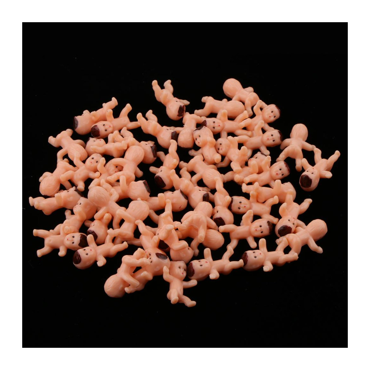 50er Set Mini Baby Puppen als Partydeko für Mitgiftbeutel, Rosa, B/T/H: 2,5 x 1,7 x 0,8 cm - Bild 5