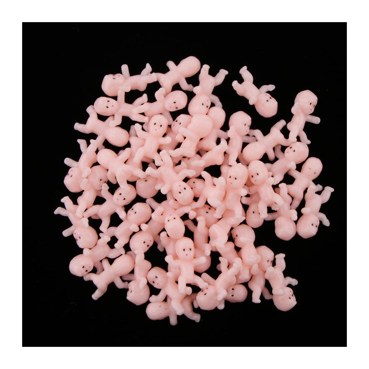 50er Set Mini Baby Puppen als Partydeko für Mitgiftbeutel, Rosa, B/T/H: 2,5 x 1,7 x 0,8 cm - Bild 6
