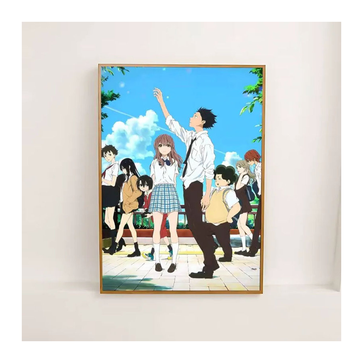 52TOYS Anime A Silent Voice Klassisches Poster, Selbstklebender Mehrfarbiger Papieraufkleber für Wanddekoration, Hochformat - Bild 3