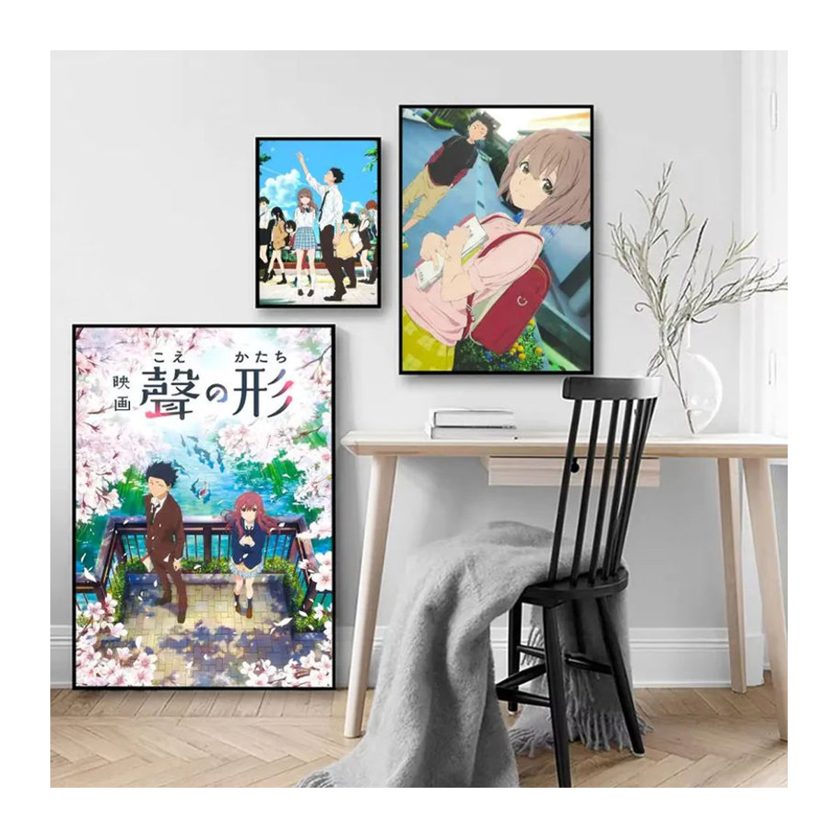 52TOYS Anime A Silent Voice Klassisches Poster, Selbstklebender Mehrfarbiger Papieraufkleber für Wanddekoration, Hochformat - Bild 4