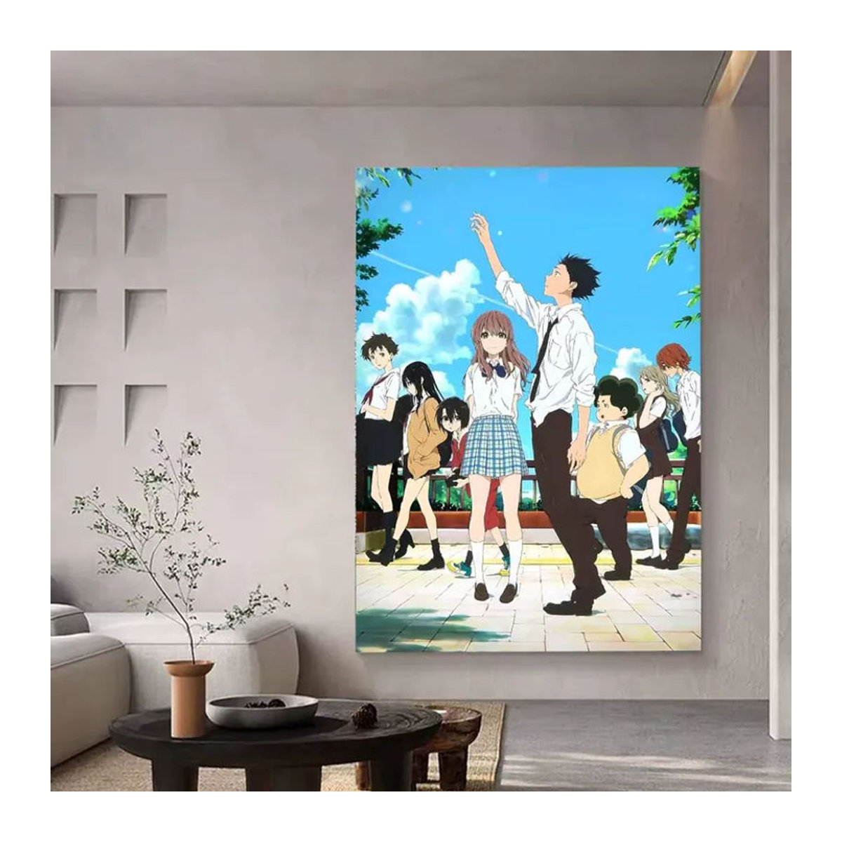 52TOYS Anime A Silent Voice Klassisches Poster, Selbstklebender Mehrfarbiger Papieraufkleber für Wanddekoration, Hochformat - Bild 5