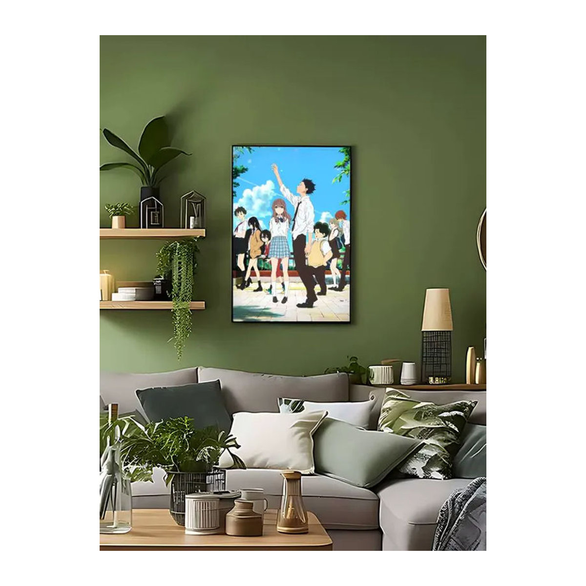 52TOYS Anime A Silent Voice Klassisches Poster, Selbstklebender Mehrfarbiger Papieraufkleber für Wanddekoration, Hochformat - Bild 7