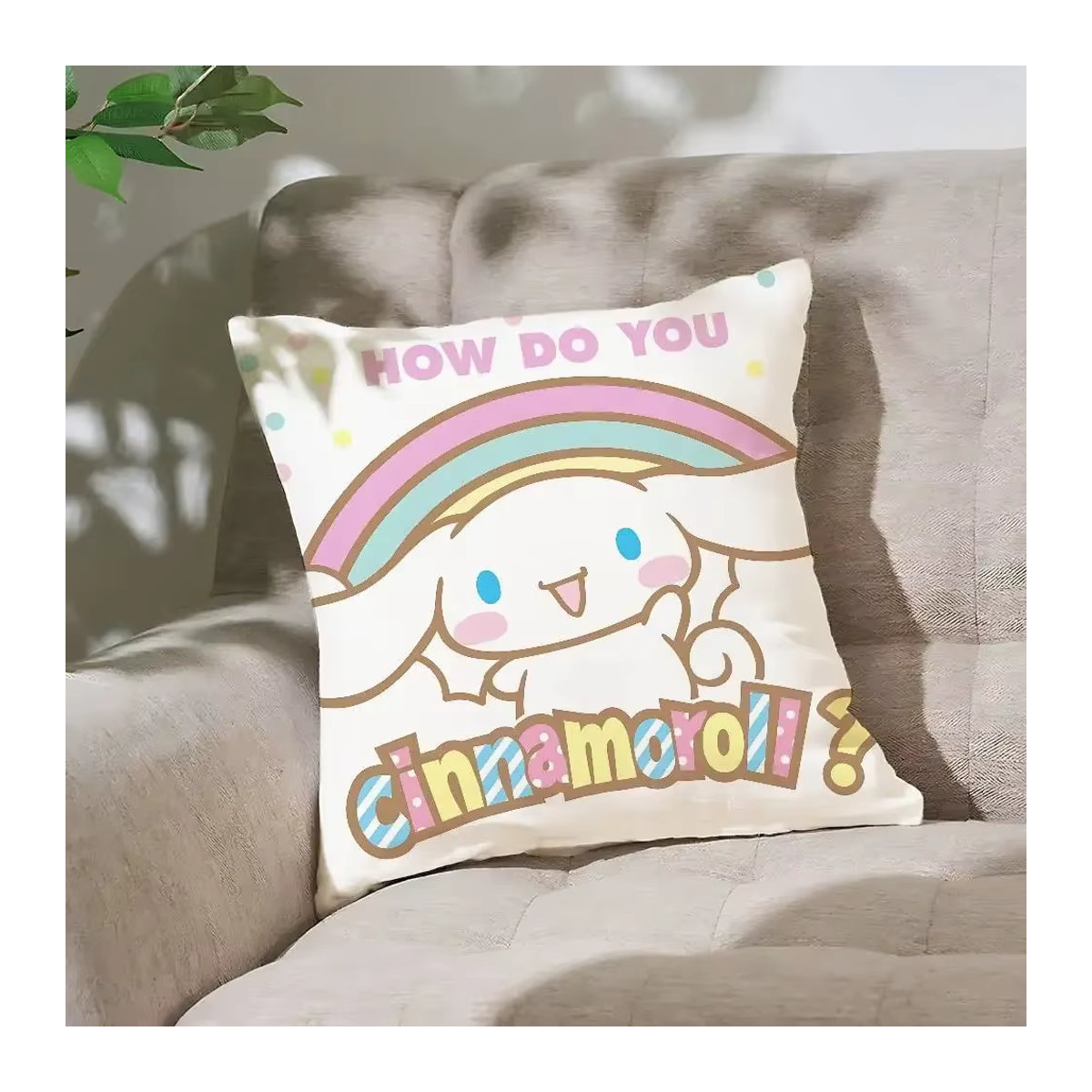 52TOYS Cinnamoroll Kissenbezug aus weichem Polyester mit Reißverschluss - Bild 2
