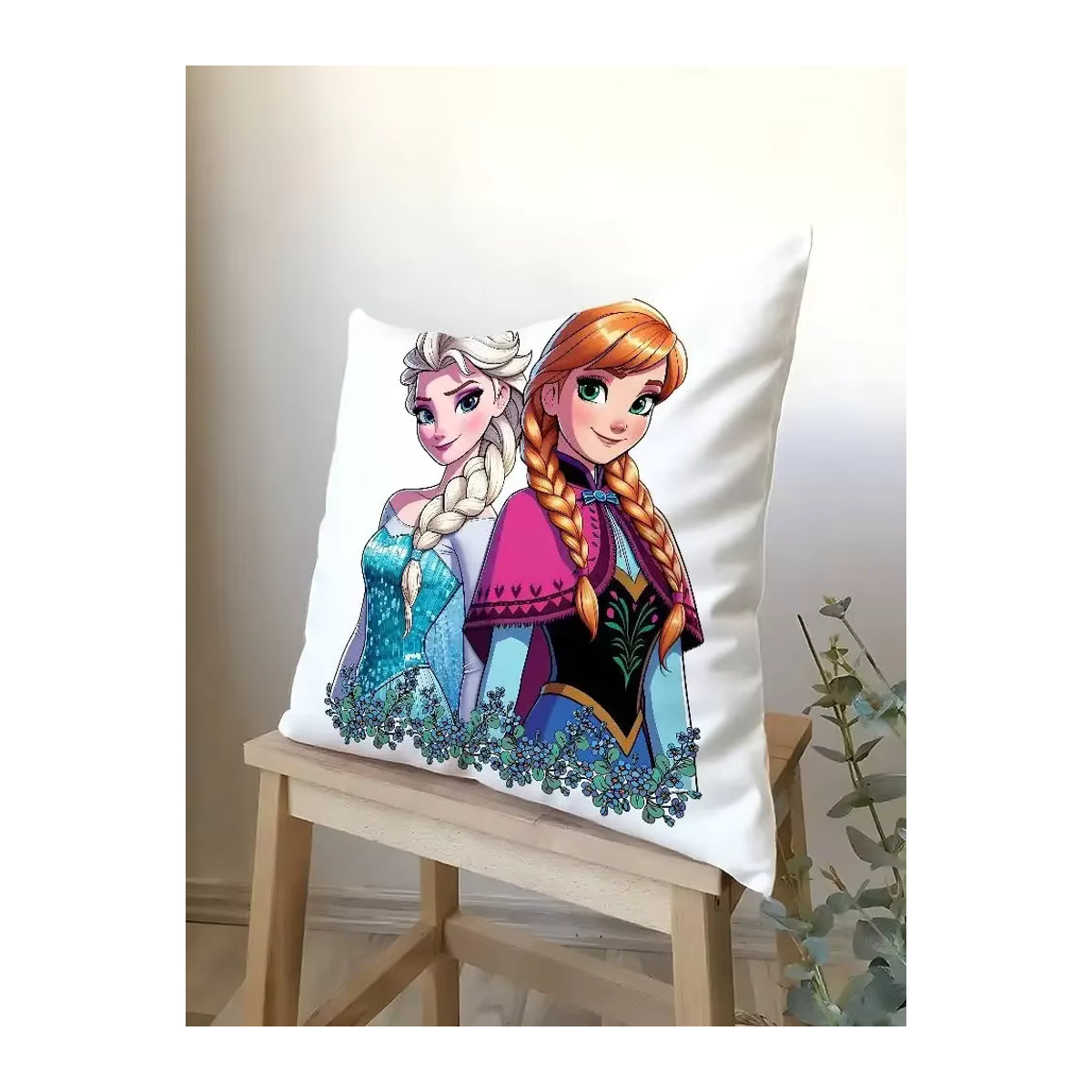 52TOYS Frozen Kissenbezug aus weichem Polyester mit Reißverschluss für Sofa und Auto - Bild 4