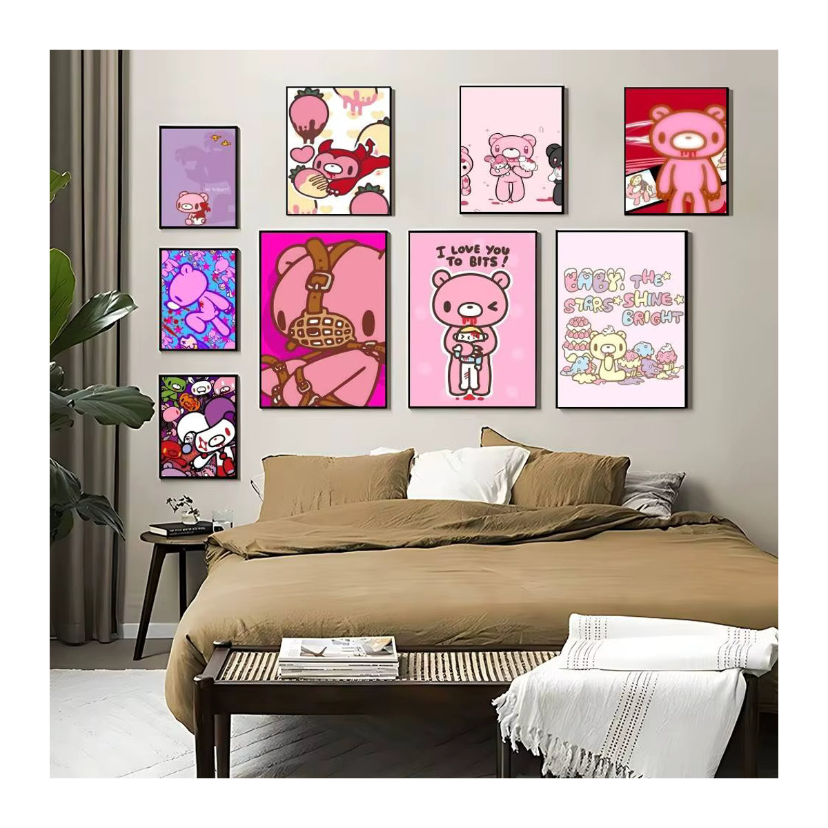 52TOYS Gloomy Bear Cartoon Poster HD Art Wanddeko wasserfest für Wohnzimmer und Schlafzimmer - Bild 2