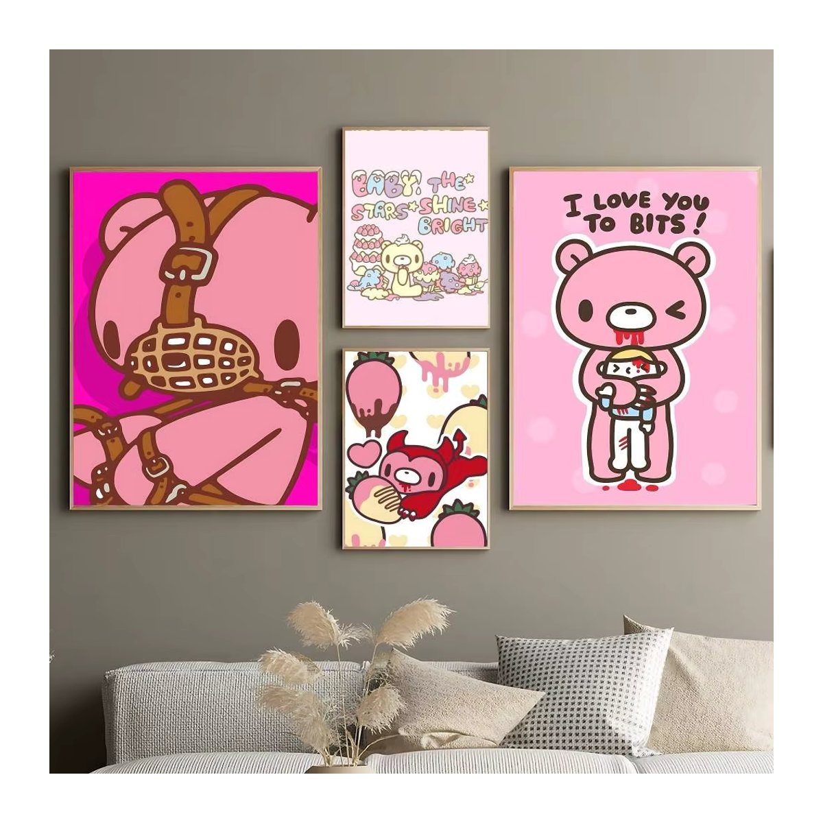 52TOYS Gloomy Bear Cartoon Poster HD Art Wanddeko wasserfest für Wohnzimmer und Schlafzimmer - Bild 3