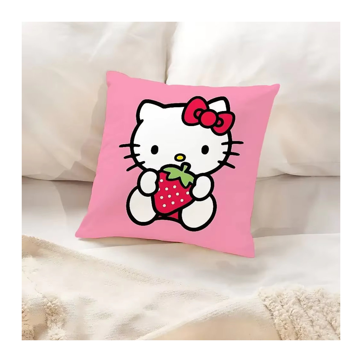 52TOYS K-Kitty Kissenbezug aus Polyester in Pink mit Reißverschluss - Bild 2
