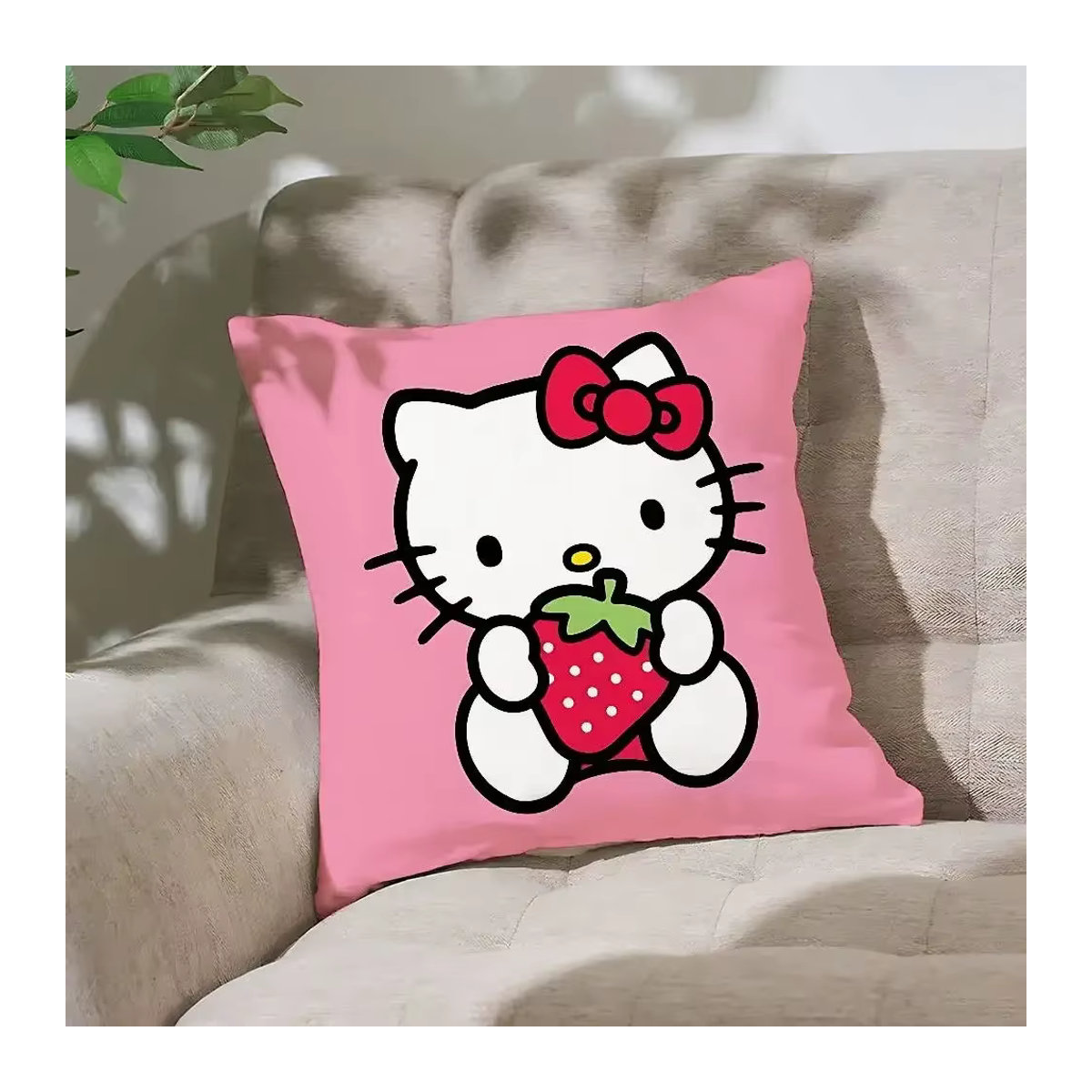52TOYS K-Kitty Kissenbezug aus Polyester in Pink mit Reißverschluss - Bild 3