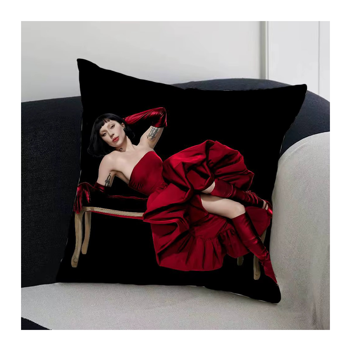 52TOYS L-Lady G-Gaga Kissenbezug aus Polyester mit Reißverschluss in Multicolor - Bild 6