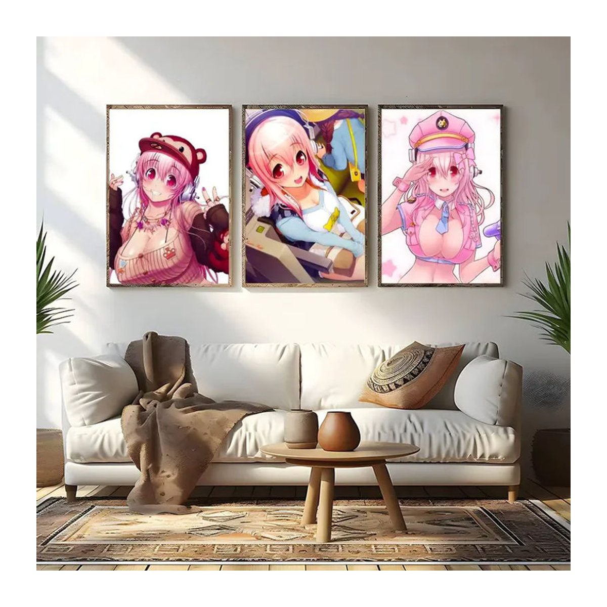 52TOYS Super Sonico Kawaii Poster, wasserfester Papieraufkleber für Wanddekoration, mehrfarbig - Bild 2