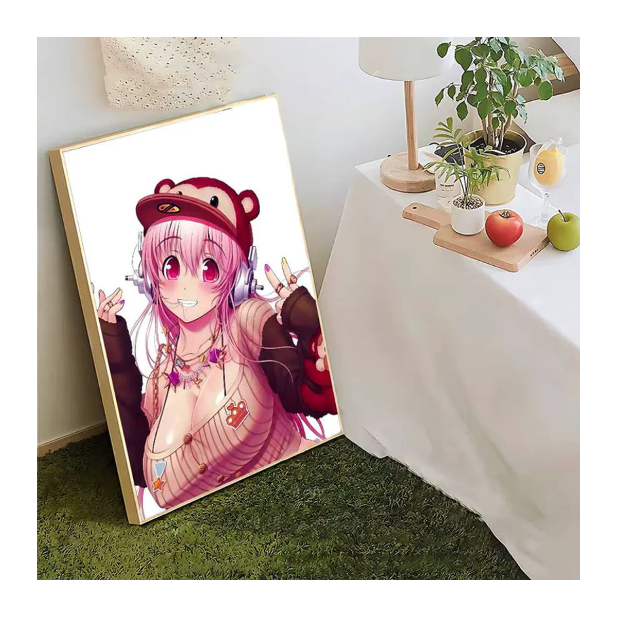 52TOYS Super Sonico Kawaii Poster, wasserfester Papieraufkleber für Wanddekoration, mehrfarbig - Bild 3