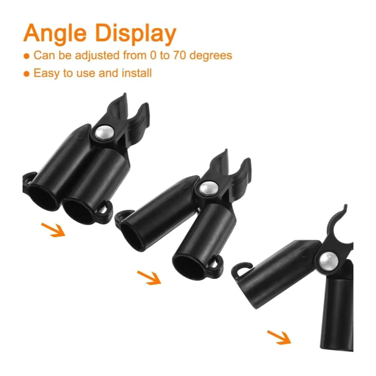 5er Set A-Typ Grip Clip Gartenstützen zur Befestigung von Stangen und Säulen an Zäunen, erweiterbar und einstellbar - Bild 2