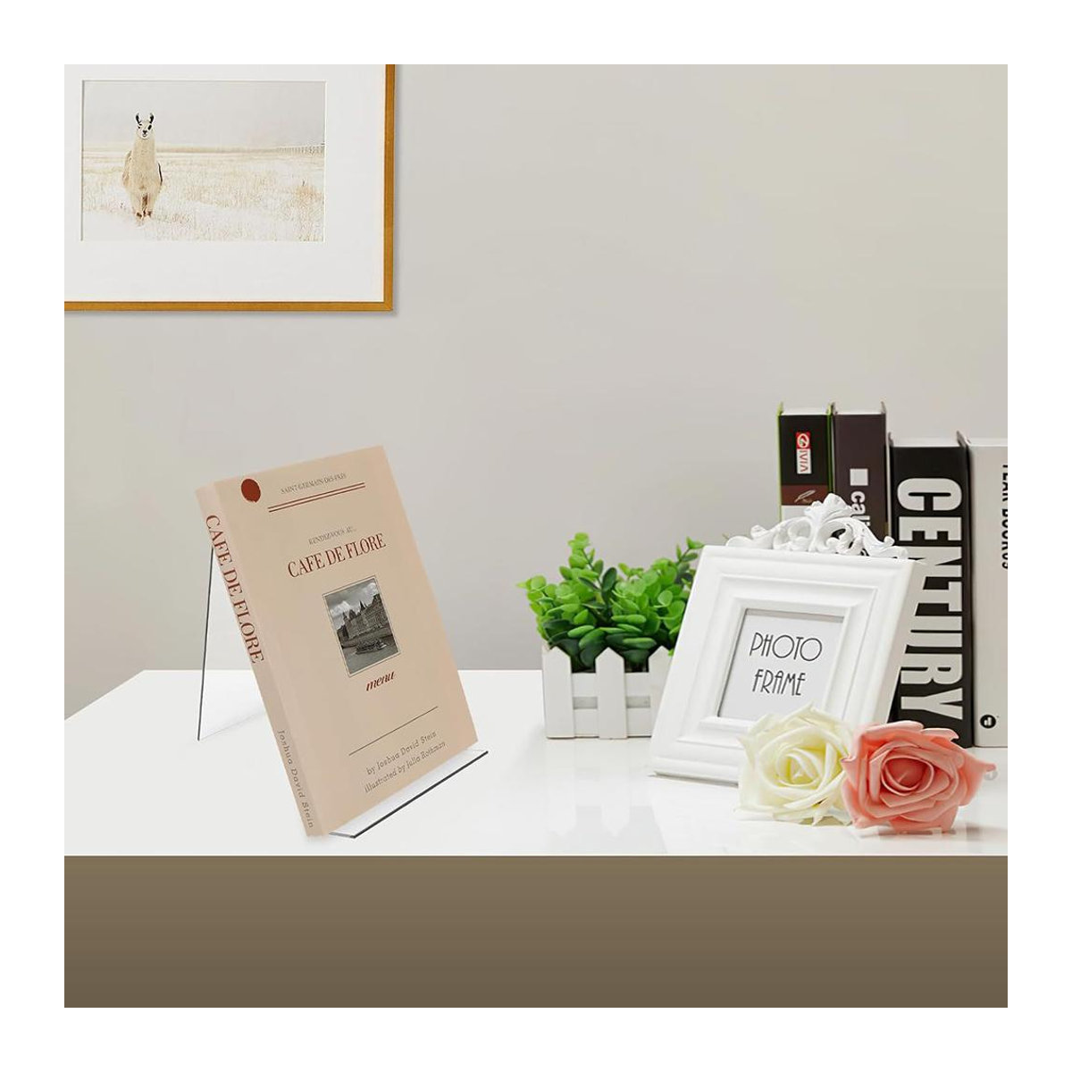5er Set Acryl Buchständer von happybuySE in Transparent zur Präsentation von Bildern, Büchern und Kunstwerken - Bild 2