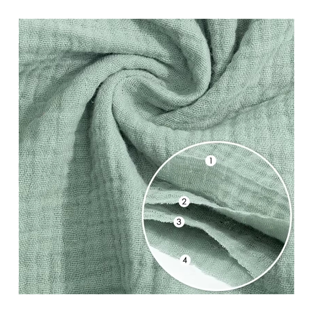 5er Set DANIVIVI Baby Waschlappen aus weicher Baumwoll-Gaze in verschiedenen Farben - Bild 4