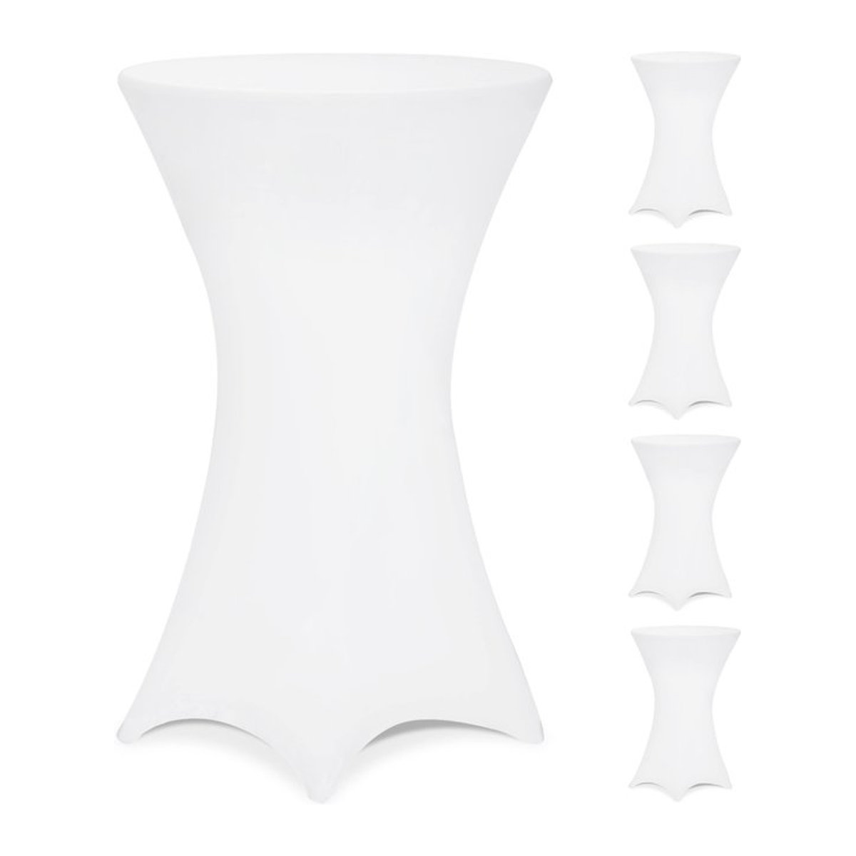 5er-Set DETEX Stehtischhusse in Weiß mit Ø 80 cm - Bild 1