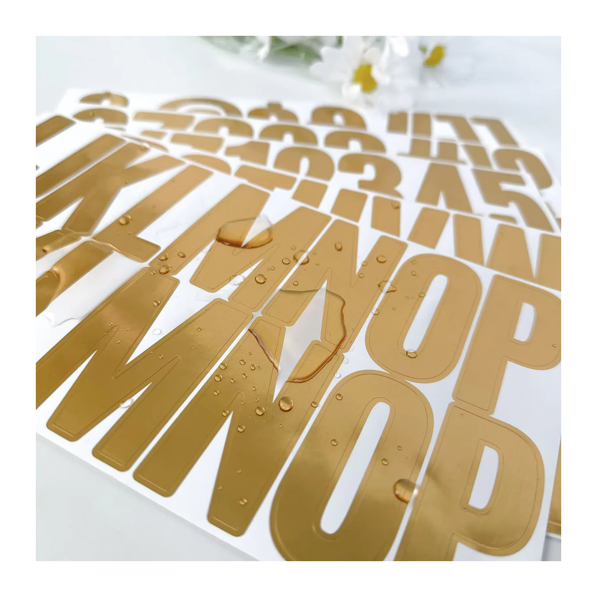 6 Blatt große Buchstaben- und Zahlenaufkleber in Gold und Schwarz, 6,35 cm für DIY, Basteln und Kunstherstellung - Bild 4