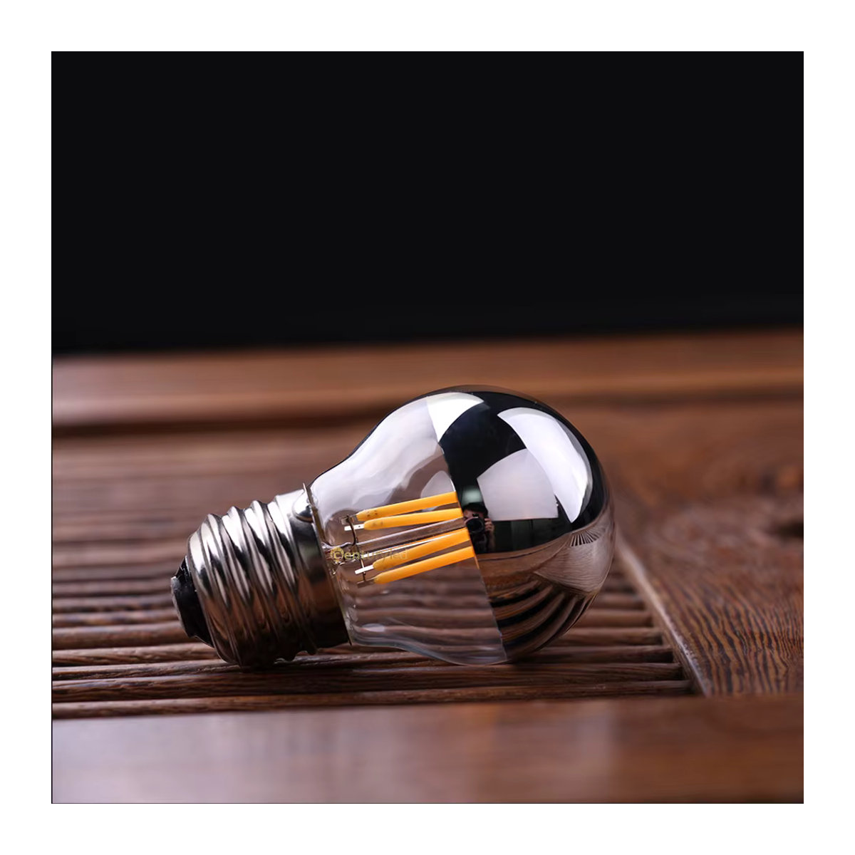 6 Stück GANRILAND LED Glühbirnen G45 mit E27 Sockel, 4 W, dimmbar, warmweiß 2700 K, silberner Spiegel für reflektiertes Licht, Industrial Design - Bild 4