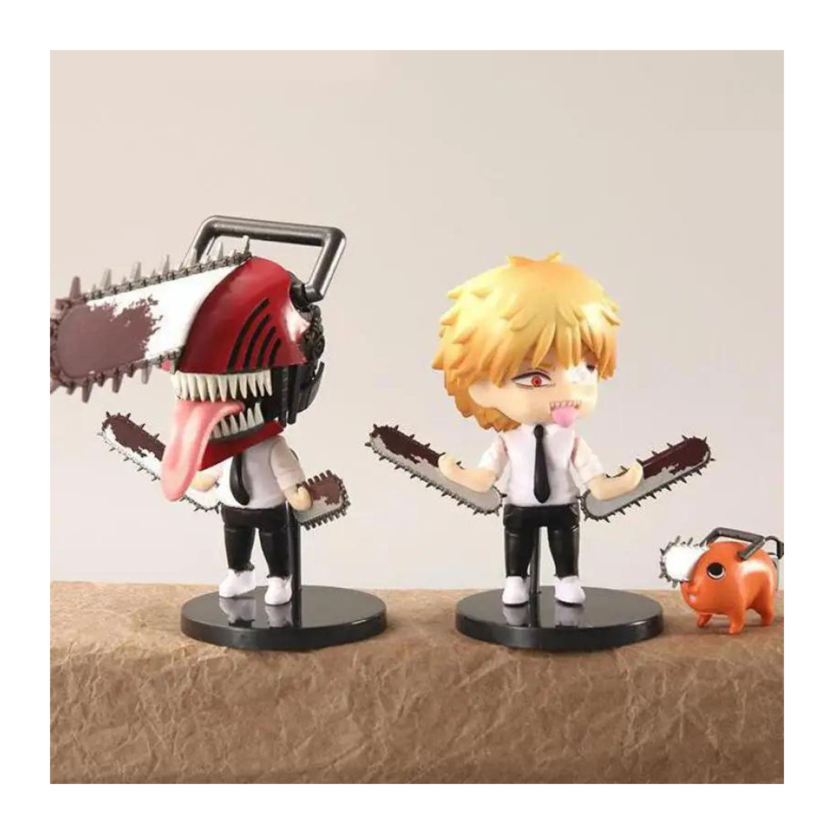 6-teiliges Chainsaw Man Anime Figuren Set von Fashnics mit Denji und Pochita aus PVC in Multicolor - Bild 1