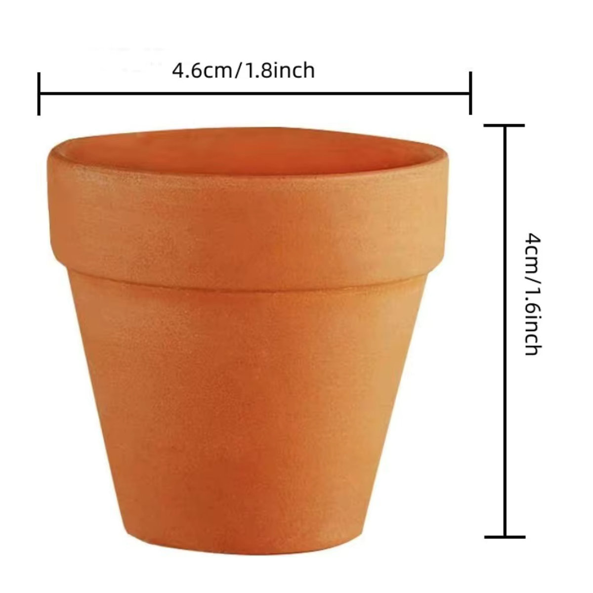 60 Stück MINITAKING Mini Terrakotta-Töpfe aus Keramik in Braun und Rot mit Entwässerungsloch für Kakteen und Blumen - Bild 2