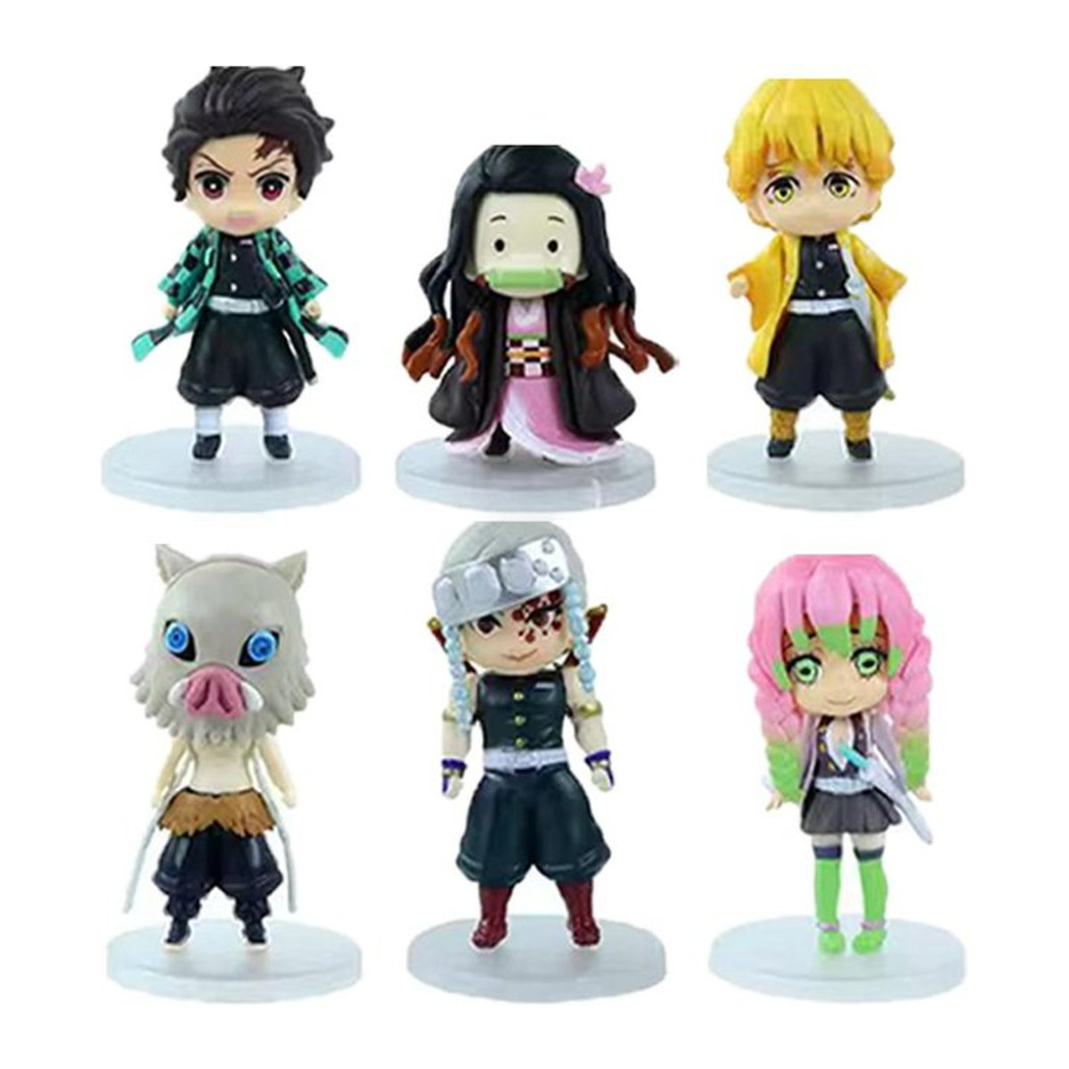 6er Set Qposket Anime Demon Slayer Figuren aus PVC in Multicolor für Sammler - Bild 1