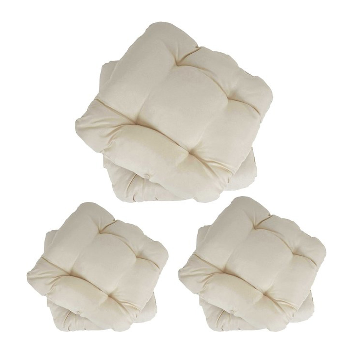 6er-Set Sitzkissen Milano in Creme, B/T/H: 41 x 38 x 8 cm - Bild 1