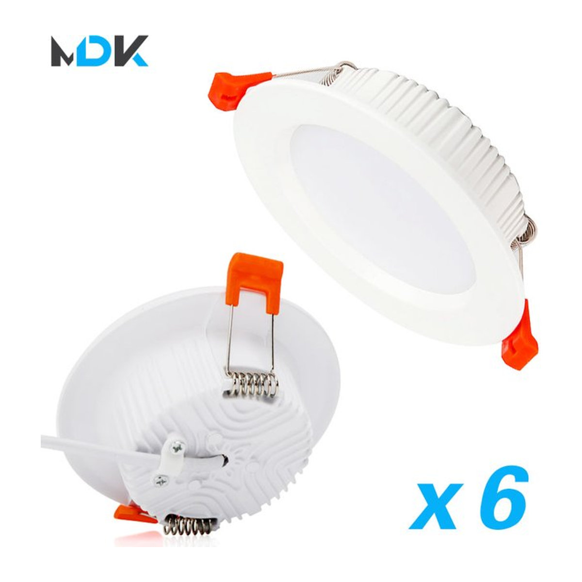 6er Set teetealy LED Einbaustrahler aus Aluminium in Weiß, minimalistisches Design für Innenräume - Bild 1