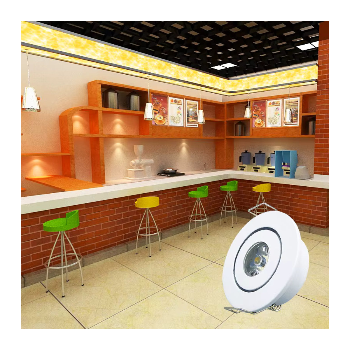6er Set teetealy LED Mini Downlights dimmbare Einbaustrahler aus Aluminium in Silber, 3W - Bild 6