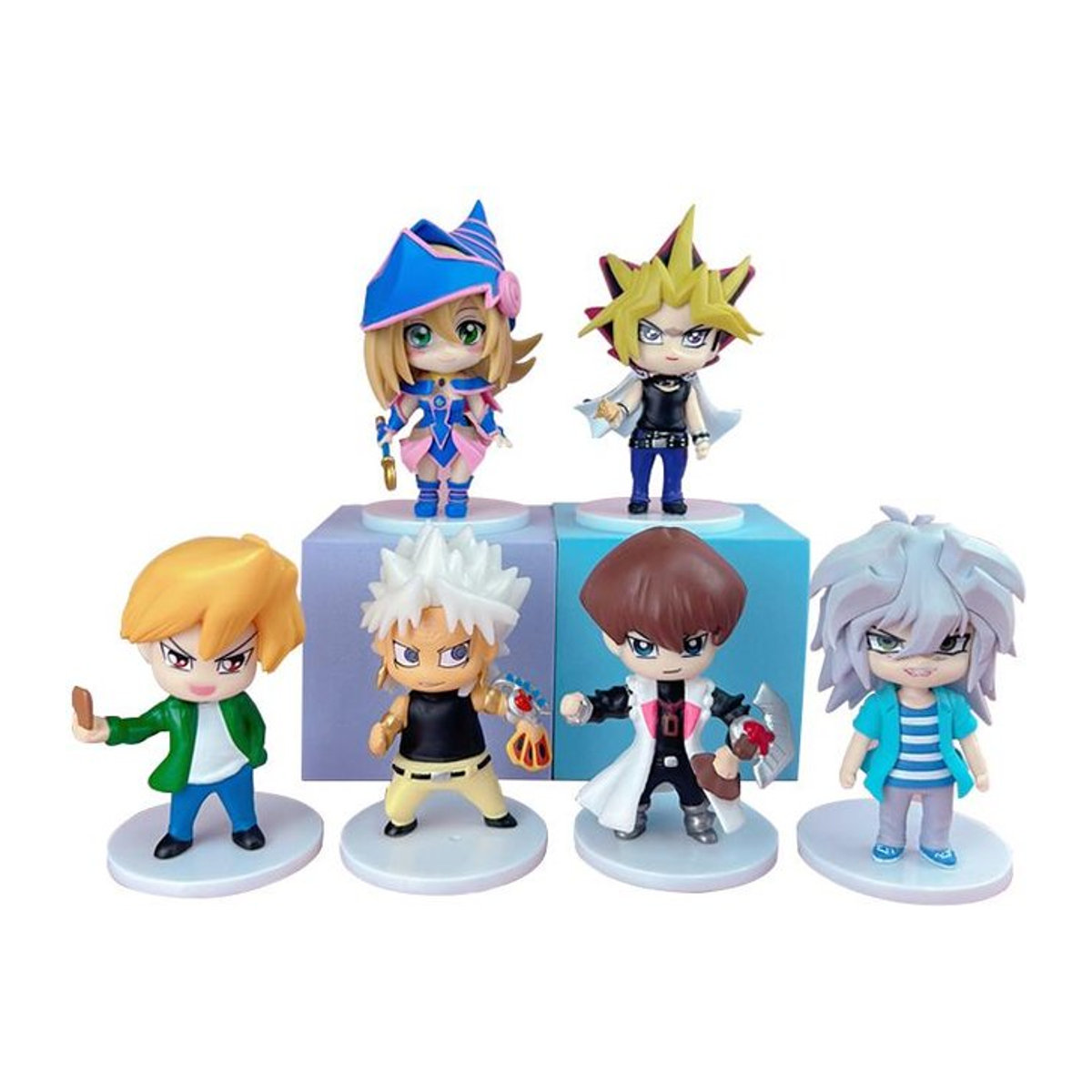 6er Set Yu-Gi-Oh Anime-Figuren von MIFEN mit Yugi Muto, Joey Wheeler, Magierin und Seto Kaiba in Multicolor, Höhe: 9,5-12 cm - Bild 1