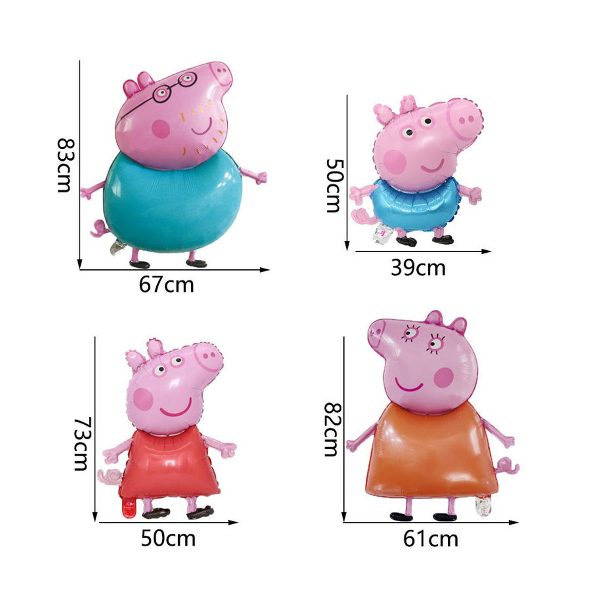 8 Stück rosa Schwein Helium Folienballons aus Aluminium-Film für deine Geburtstagsdekoration - Bild 5