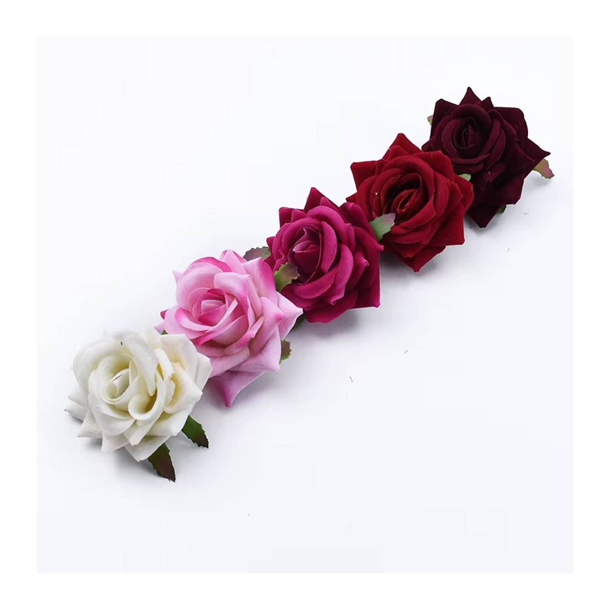 80 Stück CYJT Samt Rosen künstliche Blumen in Mehrfarbig für Hochzeit und Dekoration - Bild 2