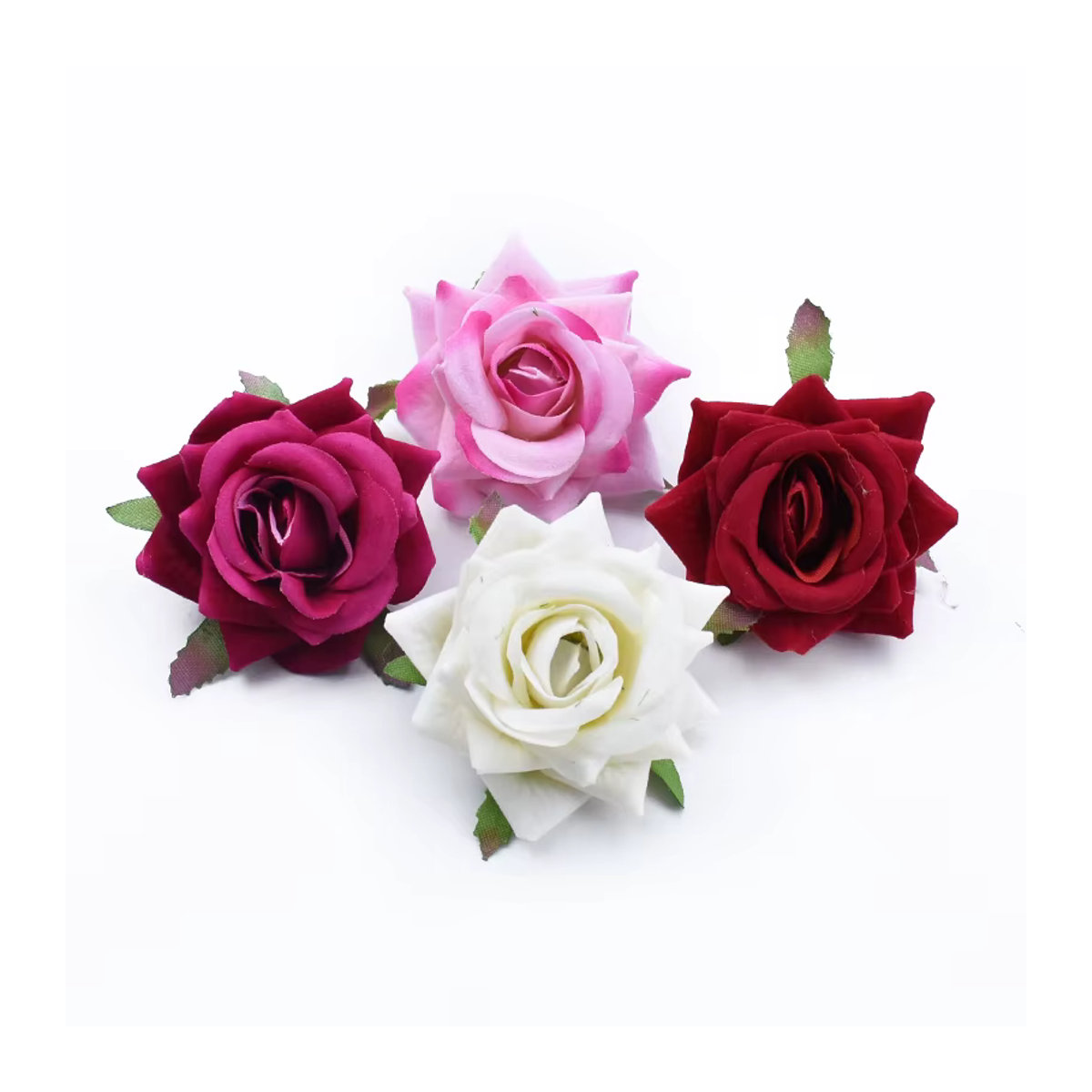 80 Stück CYJT Samt Rosen künstliche Blumen in Mehrfarbig für Hochzeit und Dekoration - Bild 3