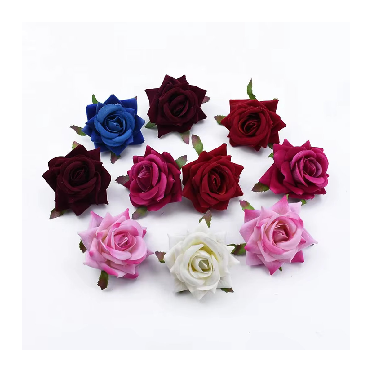 80 Stück CYJT Samt Rosen künstliche Blumen in Mehrfarbig für Hochzeit und Dekoration - Bild 6