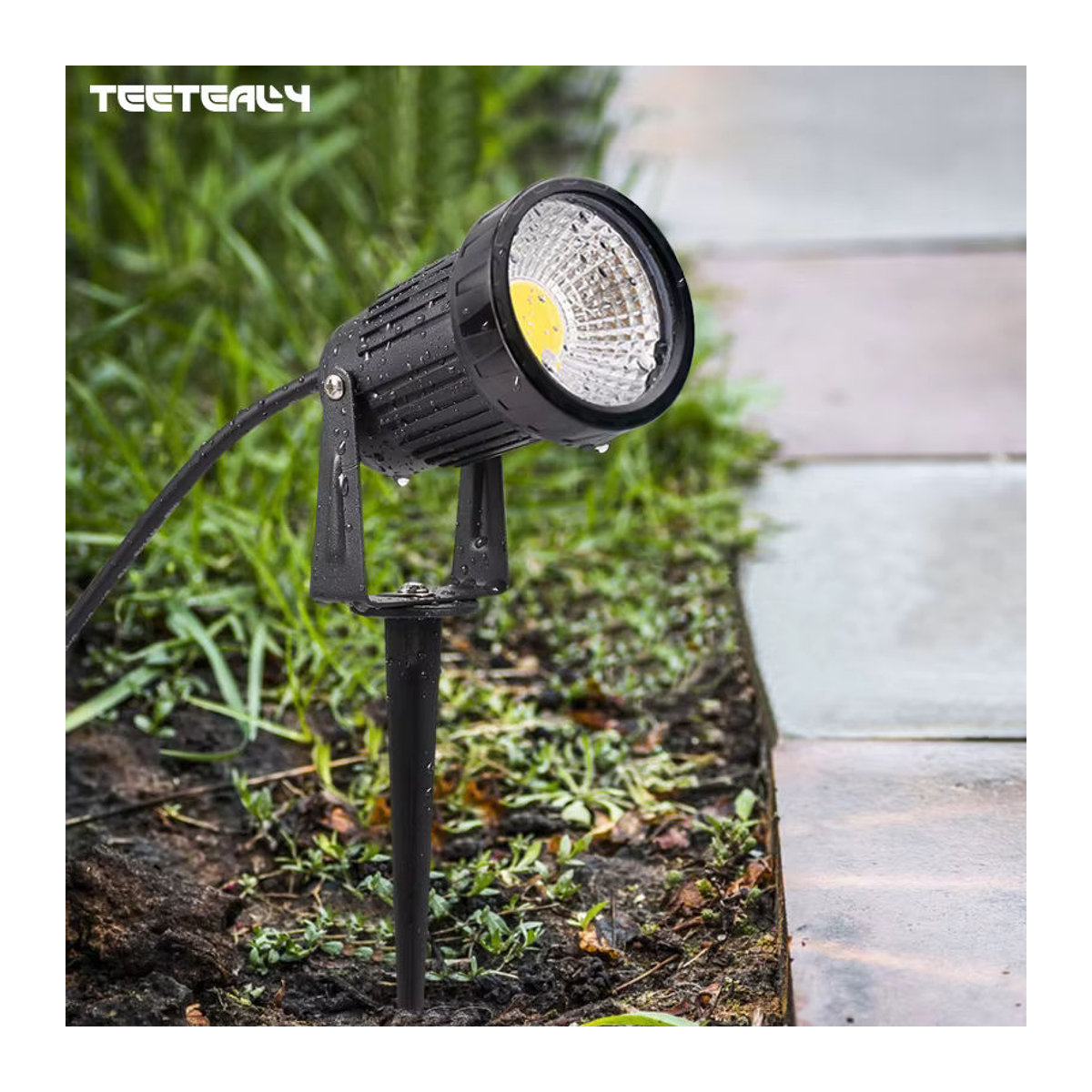 8er Set Teetealy LED Wegeleuchten IP65 wasserdicht mit Spike für Garten und Landschaft in Rot, Blau, Grün oder Schwarz - Bild 5