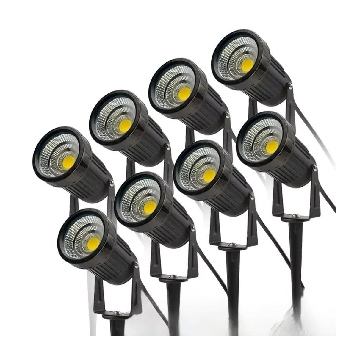 8er Set Teetealy LED Wegeleuchten IP65 wasserdicht mit Spike für Garten und Landschaft in Rot, Blau, Grün oder Schwarz - Bild 7